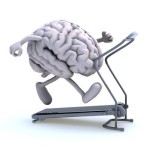 human brain on a running machine